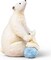 I Love You to The Moon and Back, Polar Bear Figurine Sculpted Hand-Painted, Collectible Figure Gift for Daughter Son Dad Mom Birthday Anniversary